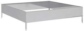 Canteiro elevado de jardim 100x100x26 cm aço galvanizado