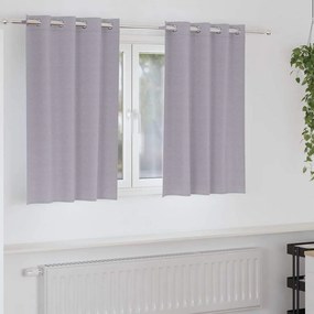 vidaXL Cortinas 2 pcs Cinza Metálico 140 x 140 cm Poliéster