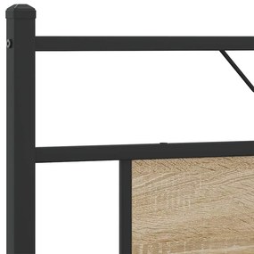 Estrutura de cama sem colchão 183x213 cm carvalho sonoma