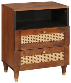 vidaXL Mesas de cabeceira 50 x 33 x 62 cm Madeira de manga maciça