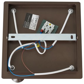 Plafond de design bronze com vidro bronze 5-luzes - Athens