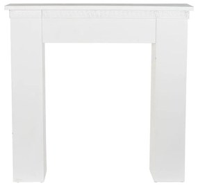Frente de lareira DKD Home Decor 110 x 23 x 110 cm Abeto Madeira Alumínio