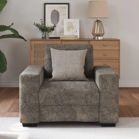 Poltrona vidaXL Cinza Escuro 59 cm em Couro Sintético