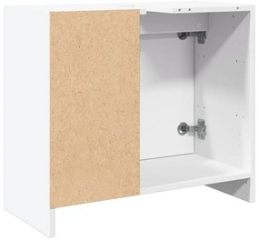 Armário de lavatório 63x29x55 cm derivados de madeira branco