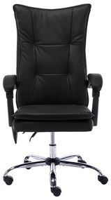 Cadeira de escritório c/ função massagem couro artificial preto