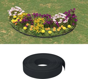 vidaXL Bordas de jardim 4 pcs 10 m 10 cm polietileno preto