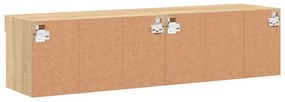 Móveis de TV com luzes LED 2 pcs 60x30x30 cm carvalho sonoma