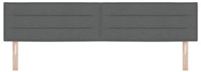 Cabeceira Design Linhas Cinza Escuro 100 cm Tecido