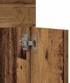 2 pcs conj. móveis casa banho derivados madeira madeira velha