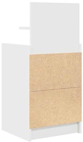Mesas de cabeceira com 2 gavetas 2 pcs 38x34x80 cm branco