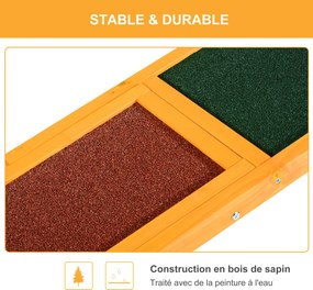 Equipamento de agilidade para cães - balancé para cães - equipamento de treino para cães - madeira pré-oleada, feltro betumado antiderrapante, tijolo