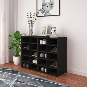 vidaXL Sapateira 92x30x67,5 cm derivados de madeira preto