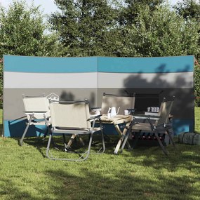 Corta-vento de campismo 340x130 cm impermeável azul