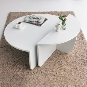 Mesa de Café Podium - Branca - 90x30x60cm, 85x35x30cm