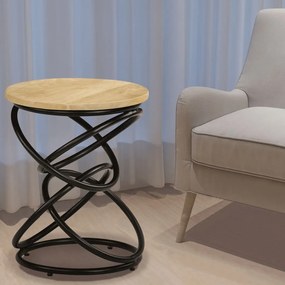 Mesa de extremidade madeira de mangueira maciça 40x50 cm