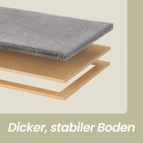 Arranhador para gatos com barra lavável e removível 45 x 40 x 135 cm Cinzento claro