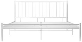 Estrutura de cama 200x200 cm metal branco