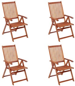 Cadeiras de jardim dobráveis 4 pcs madeira de acácia maciça