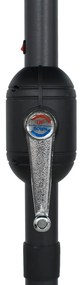 Guarda-sol c/ luzes LED/poste alumínio 270 cm cinza-acastanhado
