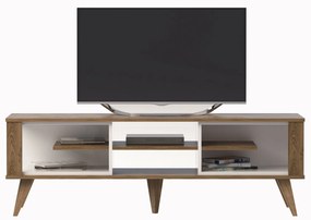 Móvel para TV Ionis – Carvalho e Branco – 160x52,5x35 cm