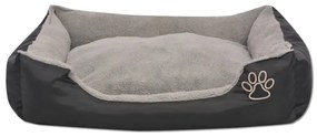 Cama para cães com almofada acolchoada tamanho M preto