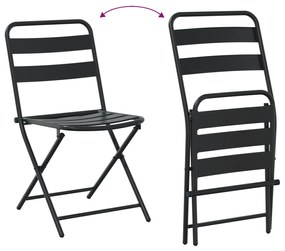 Conjunto Bistro de 3 Peças Aço Antracite