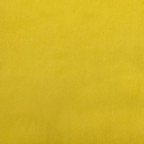 Poltrona com apoio de braços 54 cm veludo amarelo