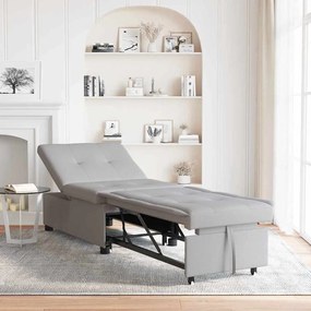 vidaXL Sofá-cama 3 em 1 cinza claro