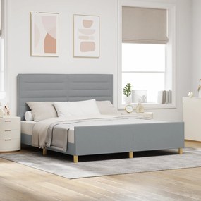 Estrutura de Cama vidaXL Cinza Claro 180x200 cm Tecido