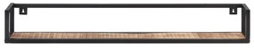 Prateleiras de parede 2 pcs 120 cm madeira de mangueira áspera