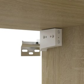 7pcs conjunto de móveis de TV derivados madeira carvalho sonoma