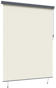 Cortina Rolô Exterior Riscas Manual Ajustável Creme 200 x 250 cm tecid