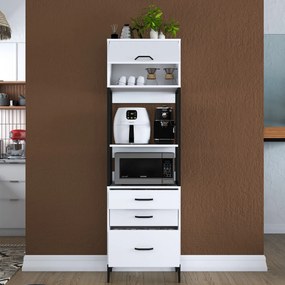 Armário Multiusos JE135 – Branco – 60 cm x 198,6 cm x 40 cm