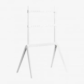 Suporte De Chão Para Tv Em Aço Franzier Branco - Sklum