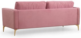 Sofá de 3 Lugares Rome – Rosa Empoeirado – 215 cm x 90 cm x 70 cm