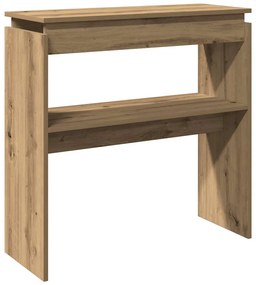 Mesa consola 80x30x80 cm derivados madeira carvalho artisiano