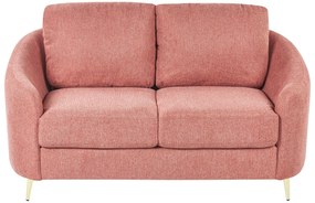 Sofá de 2 lugares em tecido rosa TROSA Beliani