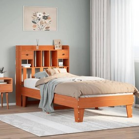 Cama sem colchão 90x200 cm pinho maciço castanho-mel