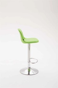 Banco de bar Kiel em couro sintético 39 x 82-104 x 43 cm Verde
