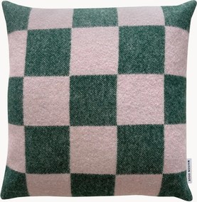 Capa de almofada decorativa em lã da Nova Zelândia Checkerboard