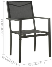 3 pcs conjunto de jantar para exterior aço