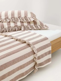 Lençol em linho e algodão com folhos Posie