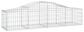 Cestos gabião arqueados 11pcs 200x50x40/60 cm ferro galvanizado