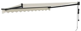 Toldo retrátil automático 3x2,5 m cor creme