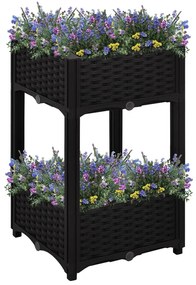 vidaXL Canteiro elevado 40x40x71 cm polipropileno