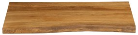 Tampo de mesa c/ borda viva 90x60x2,5 cm mangueira maciça