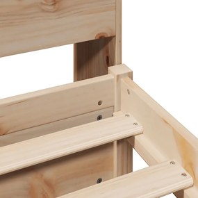 Cama com estante sem colchão 75x190 cm pinho maciço