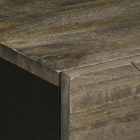 Mesa de cabeceira 50x33x60 cm madeira de mangueira maciça preto
