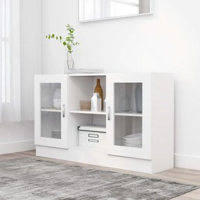 802786 vidaXL Armário vitrine 120x30,5x70 cm contraplacado branco