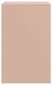 Mesa de cabeceira 34,5x39x62 cm aço rosa